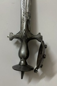 CUSTOM HECHO A MANO PATRÓN DAMASCO HOJA DE ACERO BORDE AFILADO ESPADA ÁRABE MANGO CUERNO Con Funda de Cuero por Knives Maker - Product Image 2