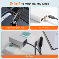 Cable de Alimentación 3 en 1 para Starlink Mini, Conector para Encendedor de Cigarrillos / DC / USB Tipo-C a DC