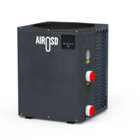 Pompe à chaleur air-eau 7KW sans réservoir, refroidisseur d'eau avec contrôle WiFi via application, système de refroidissement portable pour bain de glace, idéal pour les centres de bien-être et les salles de sport commerciales