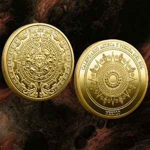 Moneta Commemorativa in Metallo Ispirata ai Maya, Regalo per Collezionisti e Appassionati di Storia - Product Image 1