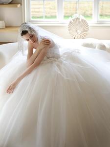 Robe de mariée classique sans bretelles, élégante, avec appliques en dentelle, en tulle, broderies de luxe, pour <span class=keywords><strong>mariage</strong></span> - Product Image 6