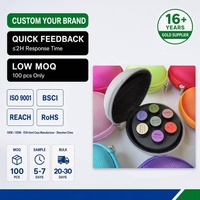 Mini étui de rangement pour huiles essentielles, bouteilles rechargeables portables, insert en mousse à 7 compartiments, organisateur de voyage rond coloré