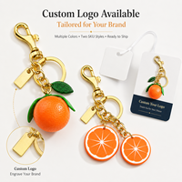 Realistische simulatie oranje fruit tas hanger mandarijn portemonnee charme sleutelhanger handtas accessoire hangende decoratie voor vrouwen cadeau