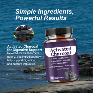 Capsules de <span class=keywords><strong>Charbon</strong></span> Actif OME Privées : Aide au Nettoyage et à la Détoxification, Rafraîchissement Doux de l'Intestin, Soutien Contre les Ballonnements, Nettoyage Délicat - Product Image 5