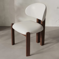 Fauteuil d'appoint de luxe en cuir et bois, style nordique moderne, rétro et antique, pour salon, salle d'attente ou comme chaise de salon