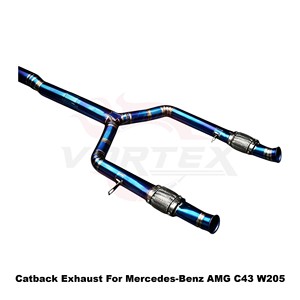 Vortex <b>Back</b>-Pressure Optimized Burnt Titanium Piping For Mercedes-Benz AMG C43 W205 2016-2023 - Product Image 5