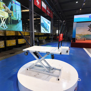 Troli listrik portabel empat roda gunting pengangkat hidrolik truk Flatbed penanganan On-Board untuk penggunaan pantai OEM dapat disesuaikan - Product Image 3