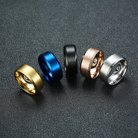 Lasergravierbare Schmuckringe für Herren, 8mm, gebürsteter Edelstahl, modisch
