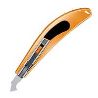 Couteau utilitaire durable et tranchant pour le bricolage avec changement de lame par bouton-poussoir pour la découpe de panneaux en acrylique, plexiglas, plastique, PVC - Coupe précise et propre