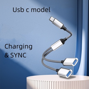 <strong>USB</strong> <strong>2.0</strong> Dual Port Extension Data Cable Stock <strong>USB</strong> <strong>Splitter</strong> - Product Image 2