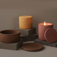 Moule nordique de vase de ciment moules de silicone de pot de fleur pour les pots concrets de bougie avec le couvercle