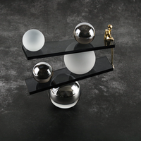 Objet décoratif de luxe en cristal, penseur, bibelot, objets décoratifs pour la maison, métal et cristal, décoration de pièce, accessoires de décoration pour la maison
