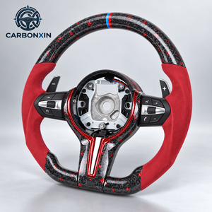 Volante Deportivo Personalizado de Fibra de Carbono Forjada y Cuero de Alta Calidad para las Series 4, F, E91, E46, M3, X5, E90 - Product Image 3