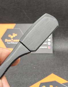 SAAQAANS ENTERPRISES SQ-0071 Custom Logo Japanese Style Men's Stainless Steel Black <b>Single</b> Edge Half <b>Blade</b> Barber Safety <b>Razor</b> - Product Image 4