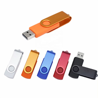Penjualan Terbaik stik memori putar Disk berputar terenkripsi 64GB 32GB 16GB 8GB 4GB 128MB Flashdisk Flash Drive USB Logo kustom