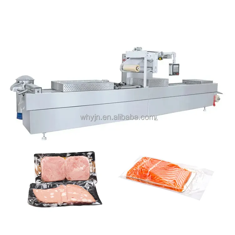 Máquina de vacío de termoformado de carne fresca de cerdo de China, máquina de formación de vacío de película elástica de carne curada de hígado de cerdo