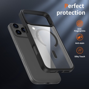 Funda Transparente Antiamarilleo <span class=keywords><strong>de</strong></span> 2mm para iPhone 17 Pro Max 18 Pro, Carcasa Magnética Antigolpes <span class=keywords><strong>de</strong></span> TPU y PC, Protector <span class=keywords><strong>de</strong></span> Teléfono - Product Image 3