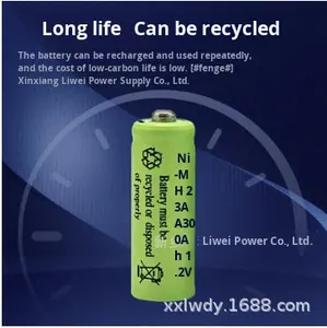 Ni-mh AA 2/<span class=keywords><strong>3</strong></span> baterai isi ulang bawaan 300mAh kapasitas penuh 1.2V Lithium Cobalt oksida 500 baterai isi ulang untuk mainan - Product Image 2