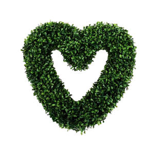 Guirnalda Artificial de Corazón de Boj Verde de 50 cm, Decoración Moderna y Ecológica para Bodas, Arcos, Paredes, Ventanas y Hogar - Product Image 1