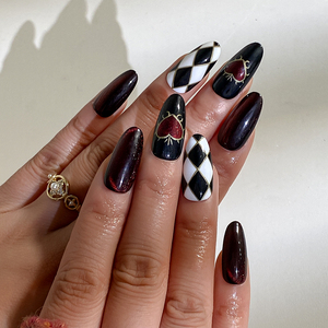 10/24 pièces <span class=keywords><strong>Faux</strong></span> ongles complets en acrylique pur, faits main, de haute qualité, œil de chat rouge, originaux, réutilisables, pour usage professionnel, vente en gros - Product Image 6