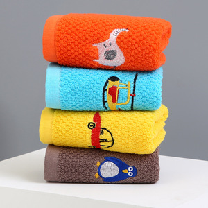 Pure Cotton Embroidered Children's Towel 25x50 Cm Cartoon Design For Kids Home Use Customizable Logo - Product Image 4