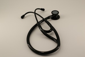 심장학 IV 스테인레스 스틸 블랙 청진기 디럭스 스테인레스 스틸 헤드 소프트 실리콘 이어 팁 청진기 - Product Image 2