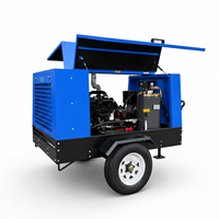 Compresor de Aire de Tornillo Industrial Portátil Airstone al Mejor Precio, 250CFM 116PSI con Motor Diésel Refrigerado por Aire