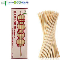 Échantillon gratuit de brochettes en bambou naturel de taille personnalisée, brochettes jetables en bambou pour barbecue