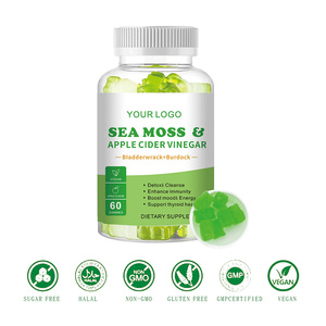 OEM/ODM Zeealg & Appelazijn Gummies met Bladderwrack + Grote Kliswortel voor Volwassenen - 60 stuks Energie Ondersteuning - Product Image 3