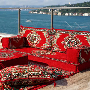 Turkse Arabische Vierkante Vloer Bankstel Modulaire Sectionele Bank Met Poef - Product Image 3