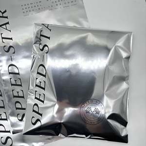 Custom LOGO Silver Mailer Aluminium Foil Poly Shipping Bags for Clothing Metallic Mailing Bags - Product Image 2