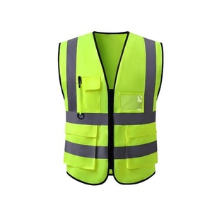Gilet de sécurité haute visibilité réfléchissant jaune-vert multi-poches, vêtement de travail conforme à la norme ANSI Classe 2 - Product Image 1