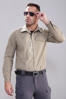 Chemise décontractée à manches longues et séchage rapide pour hommes Chemise formelle élastique et extensible à manches longues pour la randonnée, l'escalade et la chasse Chemises tactiques