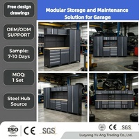 Gabinete de Herramientas Industrial Modular de Metal con 12 Cajones, Ruedas Resistentes a la Oxidación, Capacidad de Carga de 1000 kg, Cerradura con Llave, Almacenamiento y Reparación
