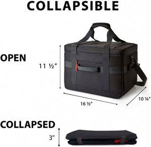 กระเป๋าเก็บความเย็นขนาดใหญ่ 32 ลิตร แบบพับได้ สำหรับปิกนิก ชายหาด ทำงาน และเดินทาง - Product Image 5