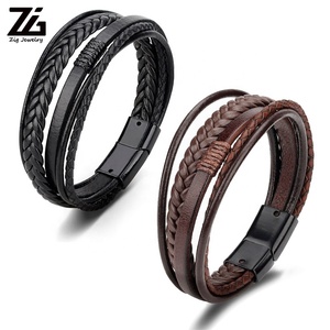 <span class=keywords><strong>Bracciale</strong></span> da <span class=keywords><strong>Uomo</strong></span> in Pelle Intrecciata, Accessorio Maschile Fatto a Mano, Idea Regalo - Product Image 6