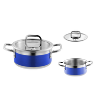 Batterie de cuisine Triply de 24 cm en acier inoxydable de haute qualité pour service intensif OEM