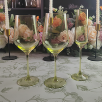 Lot de Verres à Vin et à Champagne Créatifs en Cristal Ambré Sans Plomb, Électroplaqués, pour Banquets et Fêtes, Usage Domestique