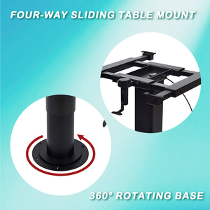 Pied de table pneumatique réglable pour camping-car avec support coulissant à 4 directions et rotation à 360° °   Support pivotant pour pied de table de <span class=keywords><strong>caravane</strong></span> ou de yacht - Product Image 3