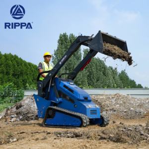 Diskon besar-besaran mesin pemuat <span class=keywords><strong>Skid</strong></span> Steer Mini RIPPA 1ton disket selip mesin pemuat untuk dijual - Product Image 4