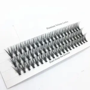 Factory preis wärme verbunden 20D cluster wimpern 0.10mm russland pre gemacht fan volume lash wimpern