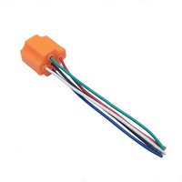 Base de Relé de Cobre para Coche, 5 Pines, 5.6 Pulgadas de Longitud de Cable, Enchufe de Terminal, Base de Relé de Baquelita, 12V 5 Pines 40A, Relé para Coche