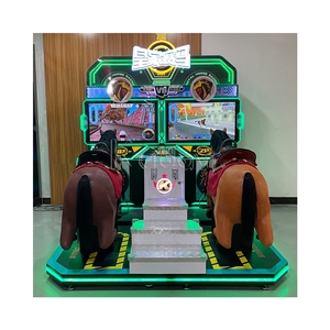 Parc d'attractions à monnayeur électronique mécanique west cowboy simulateur d'arcade 4 joueurs machine de jeux de courses de chevaux - Product Image 5