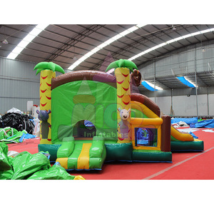 Brincolín Inflable Comercial con Temática de Animales de la Selva y Mono, con Soplador, para Alquiler en Fiestas y Eventos - Product Image 6