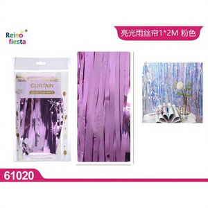 Cortina Brillante Rosa con Flecos de Lámina y Estampado UV 1x2M para Decoración de Fiestas de Pascua y Eventos, Adornos de Tinsel para Pasteles - Product Image 1