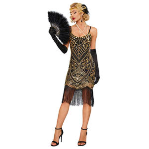 Robe de soirée vintage <span class=keywords><strong>Gatsby</strong></span> à sequins et franges pour Halloween, transfrontalière - Product Image 6