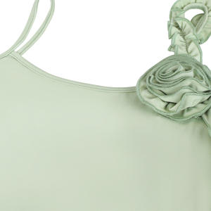 Mode cravate fleurs femmes robes été nouveau Streetwear décontracté mince fronde o-cou robe solide Sexy élégant dame dos nu robes - Product Image 6