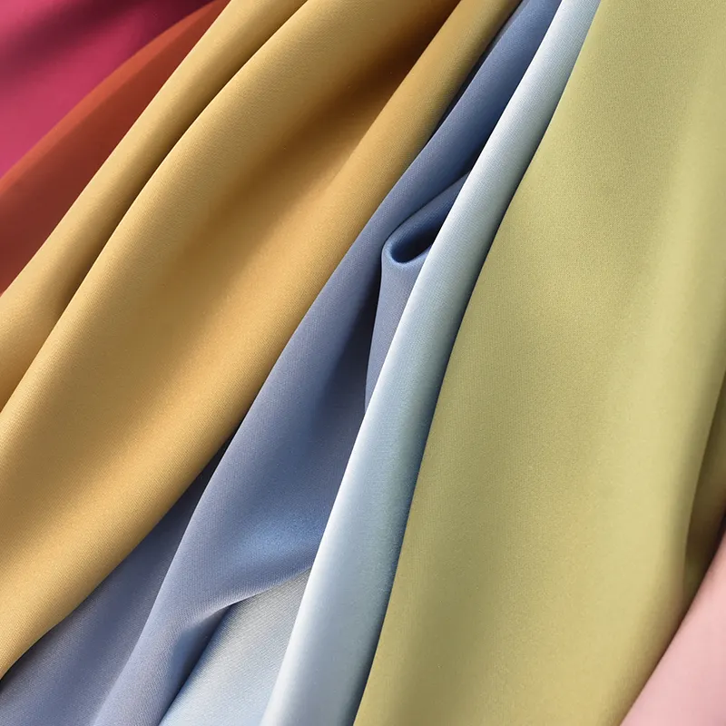 Bahan kain tekstil tebal kepadatan tinggi bahan kain Satin poliester murah