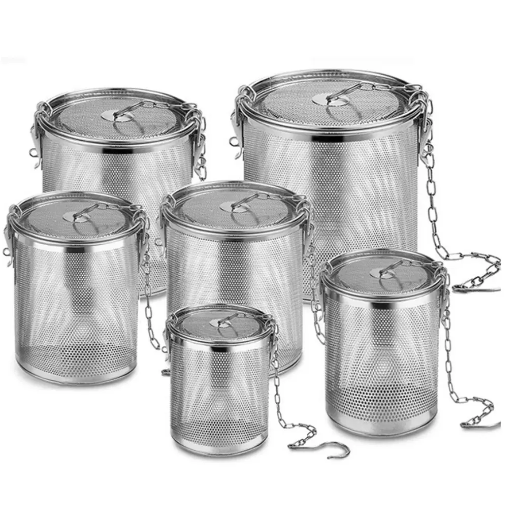 Cesto di salamoia in acciaio inossidabile per condimenti spezia filtro a sfera per condimento Premium con uncino palla di tè zuppa infusore