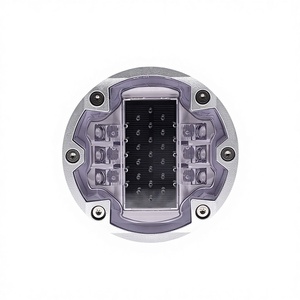 Balise solaire souterraine pour passage piéton, clignotante jaune, en aluminium moulé, pour <span class=keywords><strong>avertissement</strong></span> intelligent des passages zébrés - Product Image 1